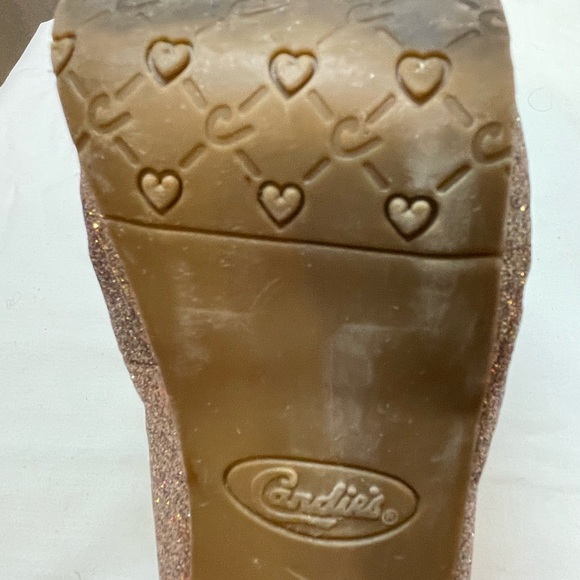 Gold Glitter Slingback Platform Heels - Picture 14 of 15